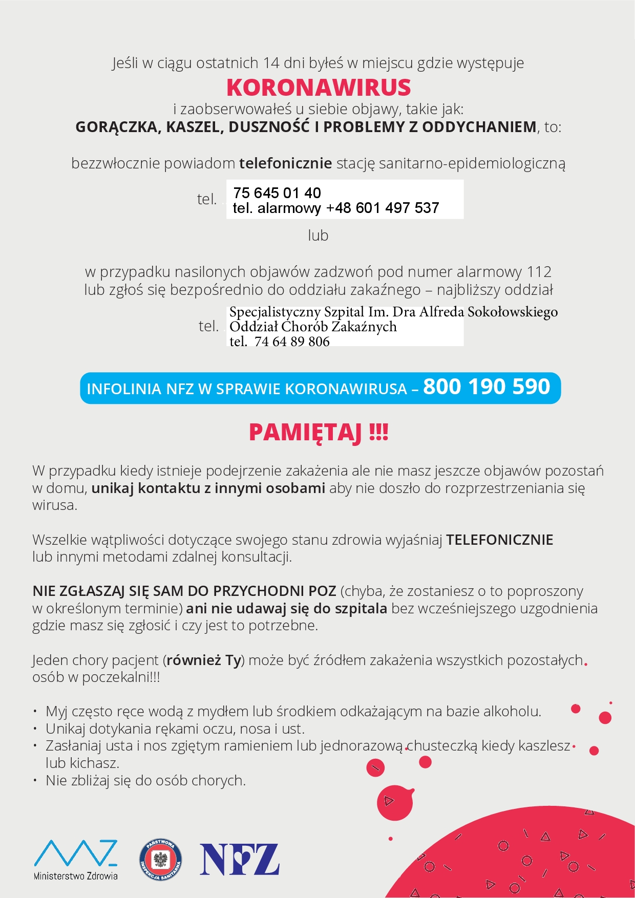 koronawirus szpitale zakaźne psse